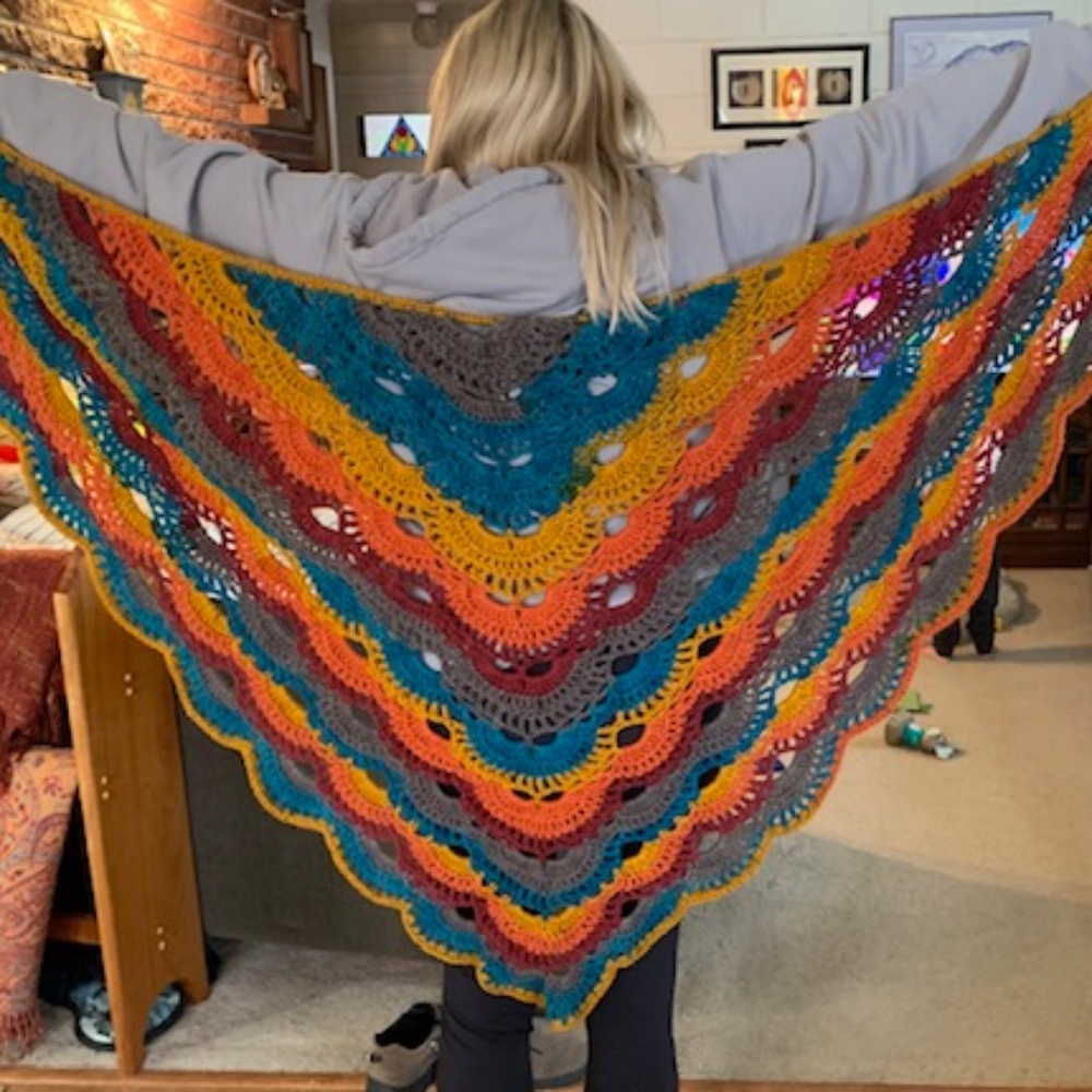 handmade crocheted shawl